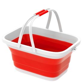 Collapsible Fruit Basket 10L Vegetable Sink Storage Basin Tub Space Saving Ice Beverage Storage Bucket For Camping Picnic BBQ