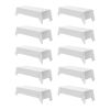 White Tablecloths for Rectangle Tables, 10 Pack, 60 x 102 Inches, Reusable and Machine Washable Table Clothes