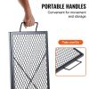 X-Marks Fire Pit Grill Grate, Rectangle Cooking Grate, Heavy Duty Steel Campfire BBQ Grill Grid with Handle & Support X Wire