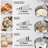 5 IN 1 Stand Mixer, 660W Tilt-Head Multifunctional Electric Mixer with 6 Speeds LCD Screen Timing, 7.4 Qt Stainless Bowl, Dough Hook, Flat Beater