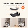 2 Tier Pull Out Cabinet Organizer(10.7"W x 14.2"D ), Under Sink Organizer and Storage, Slide Out Drawer Cabinet Organizer, Wire Basket Shelf