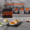 Electric Warming Tray, 16.5" x 11" Portable Tempered Glass Heating Tray with Temperature Range (65-90 Celsius), Perfect for Dinner, Catering, Parties