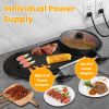 2200W Electric Hot Pot and Grill Combo, 2 in 1 Independent Control Non-Stick Electric Cooker, Smokeless Grill with Hot Pot for 2-10 Persons