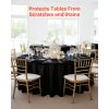 Black Round Tablecloths 10 Pack, 120 Inches in Diameter, Stain- & Wrinkle- Resistant, Machine Washable Table Clothes