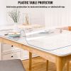 Plastic Table Cover, 42"x84"x0.06", Transparent PVC Table Protector, Rectangle Clear Desk Mat