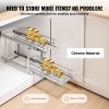 8.5"Wx21"Dx15"H Pull Out Cabinet Organizer, Heavy Duty Slide Out Pantry Shelves, Steel Roll Out Drawers, Sliding Drawer Storage for Home Under Sink