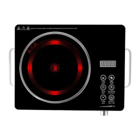 3500W Electric Single Ceramic Stove Electric Cooktop Hot Plate Infrared Countertop Burner with 12 Power & Temperature Levels 0-3H Timer Portable Handl (Option: SingleBurnerBlack)