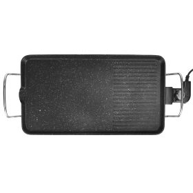 1500W Electric Barbecue Grill Hot Plate Cooking BBQ Griddle Non-Stick Table Top Grill Griddle for Indoor Outdoor Camping Picnic (Option: ElectricGriddleM)