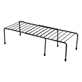 Expandable Kitchen Counter Metal Stackable Cabinet Shelf Bathroom Organizer Rack Holder (Option: KitchenStorageStandCoffee)
