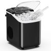 Desktop ice maker, with movable handle, can produce 9 ice balls in 6 to 8 minutes, equipped with a basket and a spoon