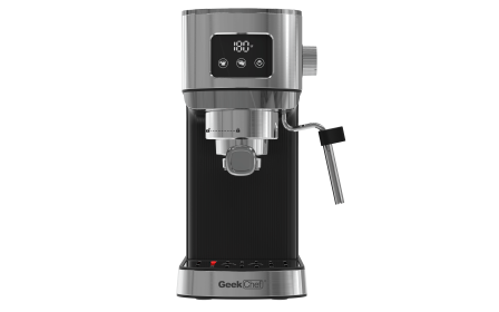 Geek Chef Espresso Machine, Cappuccino & Latte Machine with ESE POD Filter & Milk Frother Steam Wand, Accurate Temperature & Time Control (Color: as Pic)