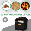 51749234  Cooking Pizza Machine-12-inch Automatic Rotating Pizza Oven with Foldable Legs