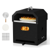 51749234  Cooking Pizza Machine-12-inch Automatic Rotating Pizza Oven with Foldable Legs