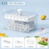 One Click Ice Cube Tray with Storage Bin & Lid - BPA-Free PP Ice Mold, Easy Release Ice Maker with Ice Scoop, Green Ice Container Set for Freezer