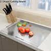Stainless Steel Cutting Boards for Kitchen, Lipped stainless steel cutting board. Large cutting board suitable for meat, fruits, vegetables, bread